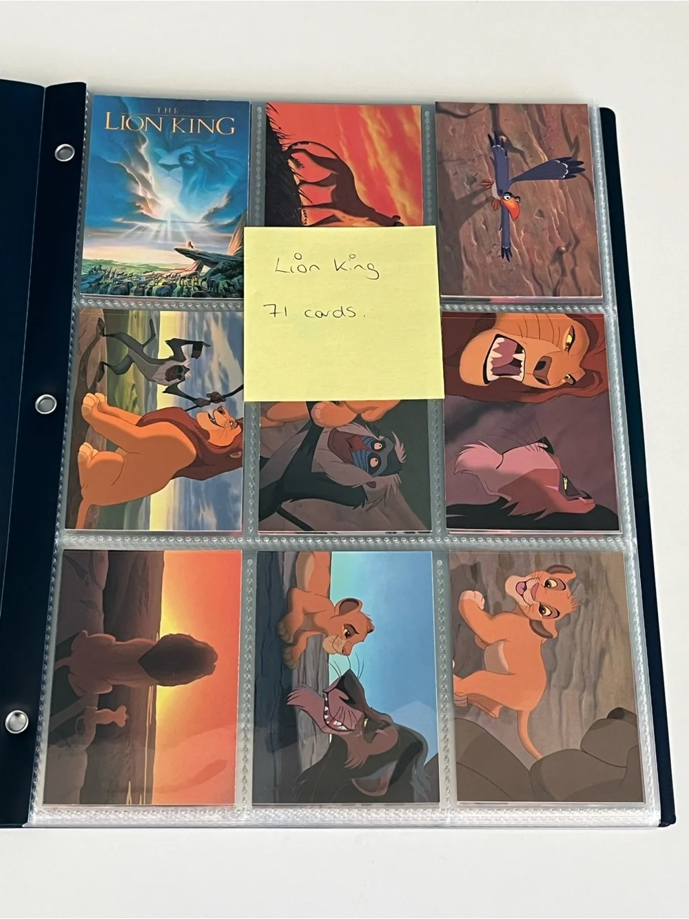 Disney Vintage Retro 1990s The Lion King Trading Cards Skybox Series 1 & 2